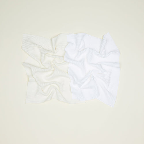 Essential Waffle Dish Towel - Ivory/White