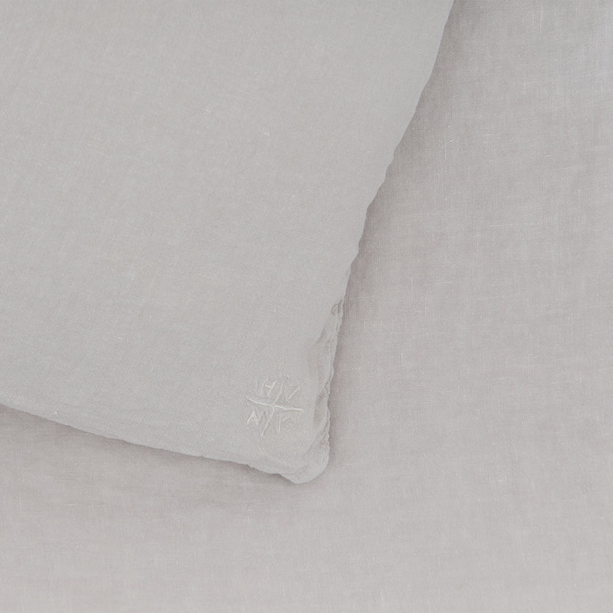 Simple Linen Euro Sham - Light Grey