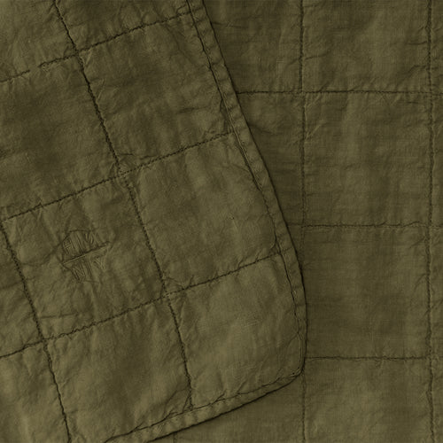 Simple Linen Quilt - Olive