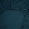 Simple Linen Fitted Sheet - Peacock