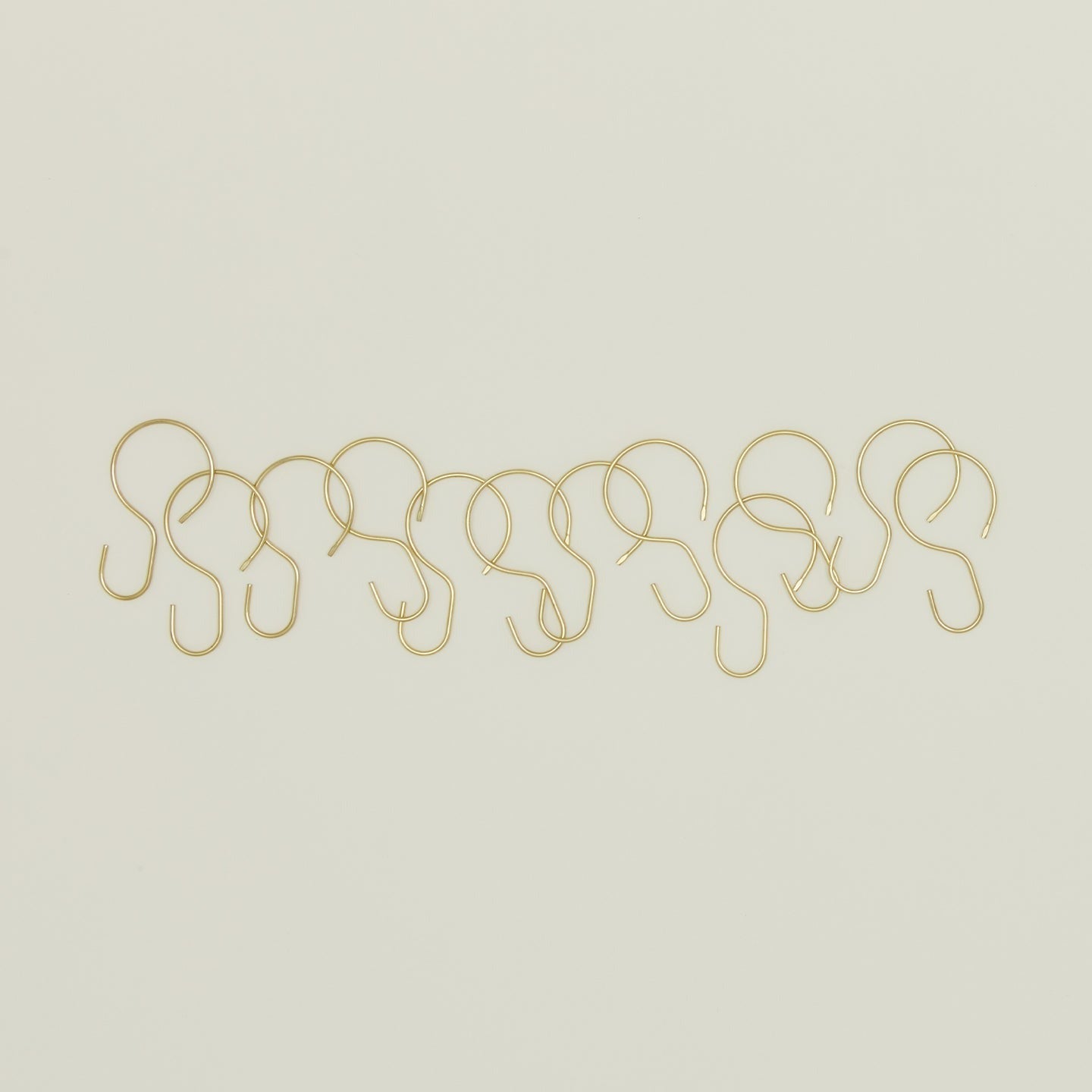 Shower Curtain Hooks - Brass