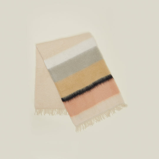 Stripe Mohair Throw - Cool Stripe