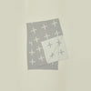Cross Knit Throw - Light Grey